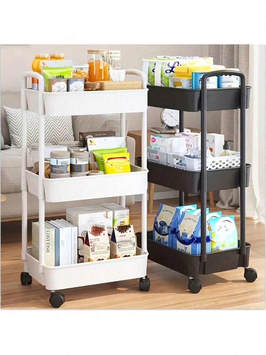 3 tier heavy duty rolling cart organizer